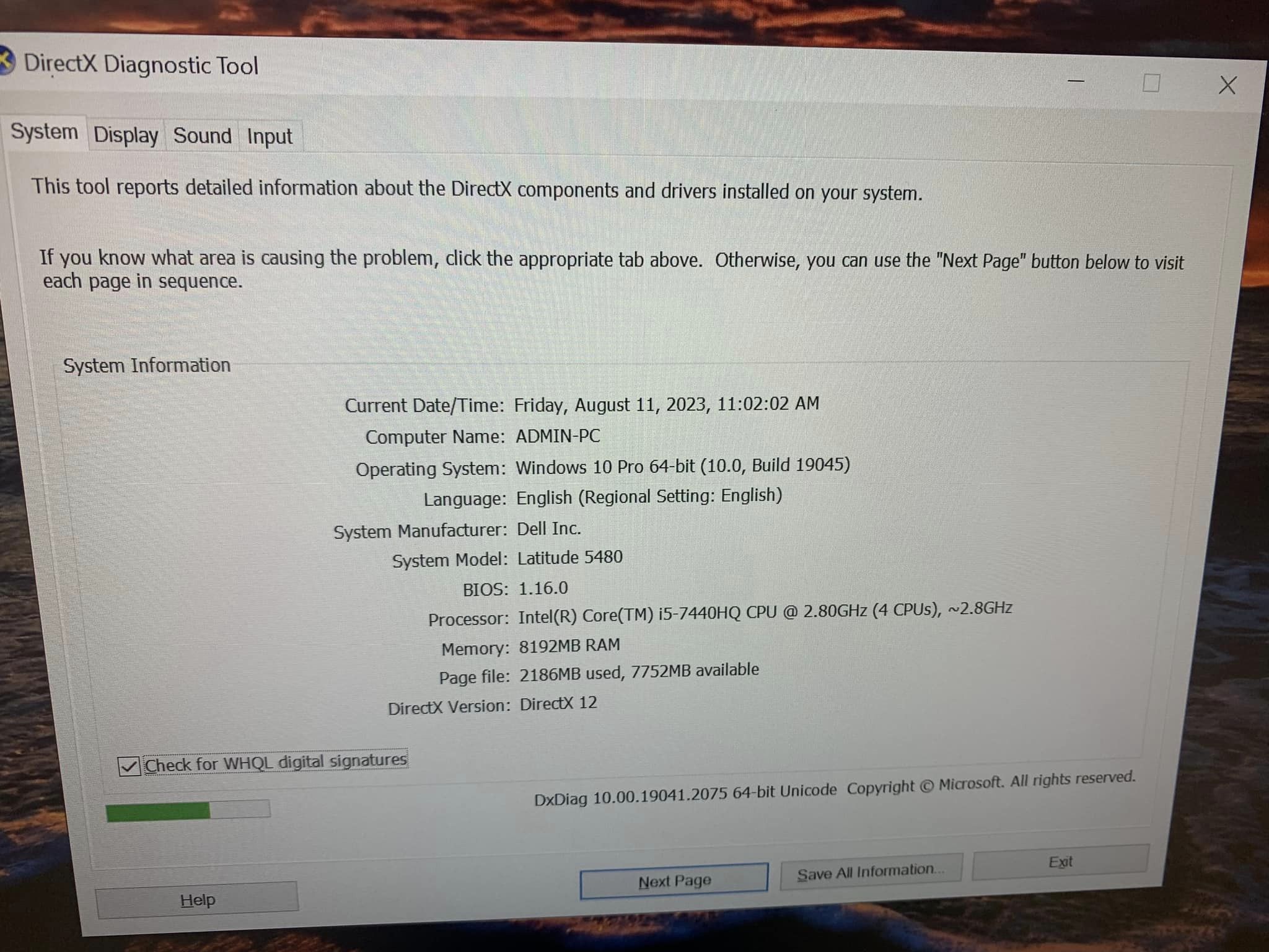 Laptop Dell Latitude 5480 i5 7440hq ram 8gb ssd 256